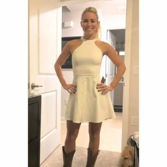 Lulu's Chic Antique White Lace Back Skater Dress $60 - Picture 2 of 16